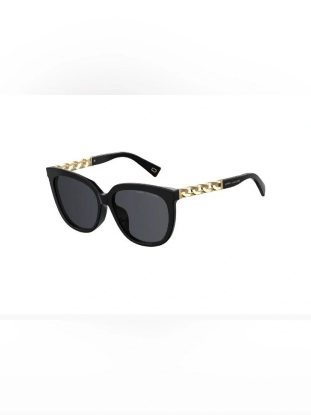 Marc Jacobs 334/F/S Black sunglasses gold chain detail classic Audrey Hepburn